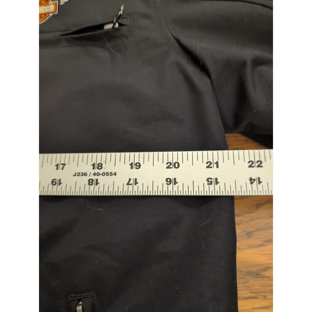 Harley Davidson Jacket Mens Med Black HDMC Riding Motorcycle Biker Flannel Lined - Picture 7 of 8
